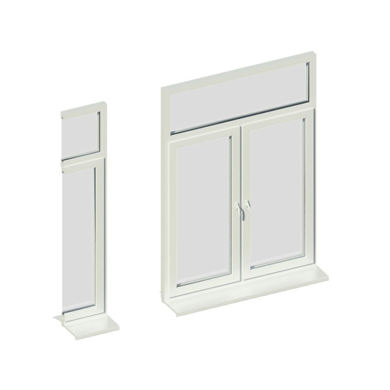 Окно 2-створ. комбинир., с верхним светом, KÖMMERLING_76