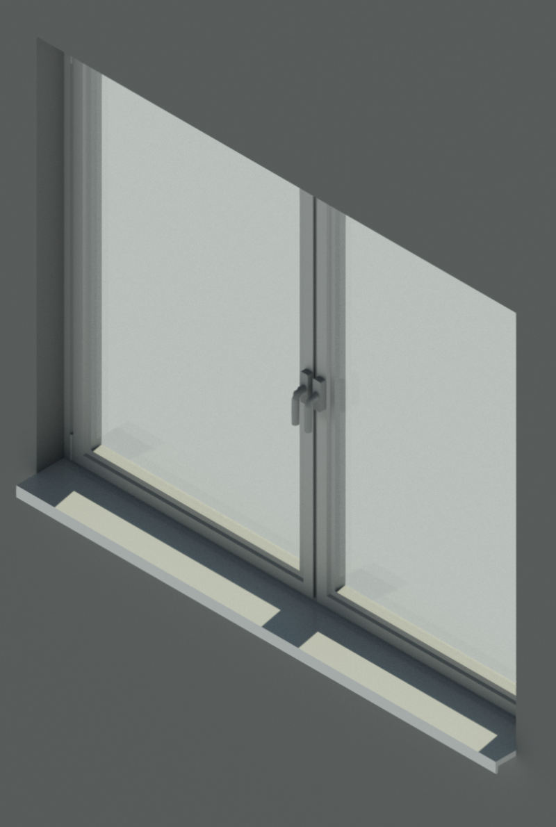 СИАЛ КП45 Окно двухстворчатое безимпостное со штульпом