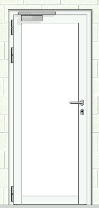 Дверь остекленная ДПО-Огнедекор-01/60