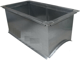 Врезка прямоугольного сечения в круглый воздуховод