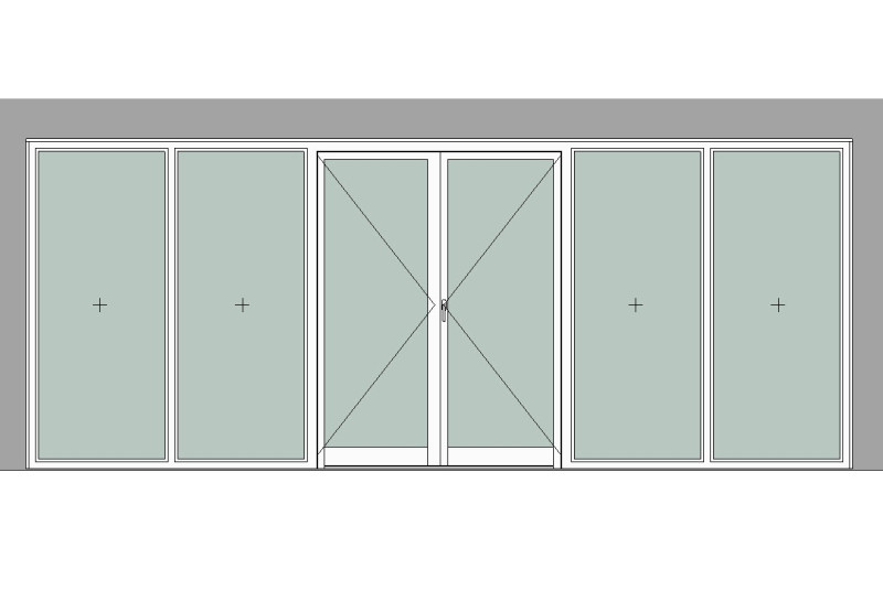 Дверь 2-ств внутренняя в составе перегородки EIW-15 /EIWS-15