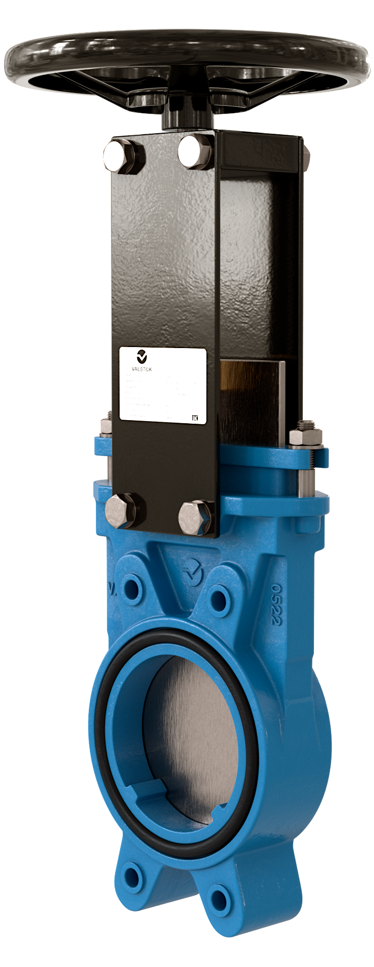 Шиберная ножевая задвижка двунаправленная DN0080, PN10