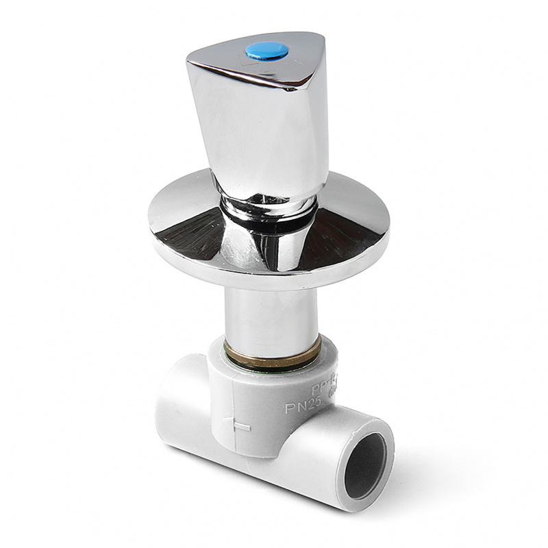 PP-R Вентиль трилистник с хром рукоят