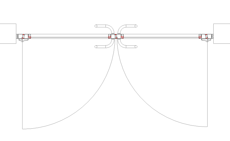 СИАЛ КП45 Двухстворчатая дверь с отк. наружу