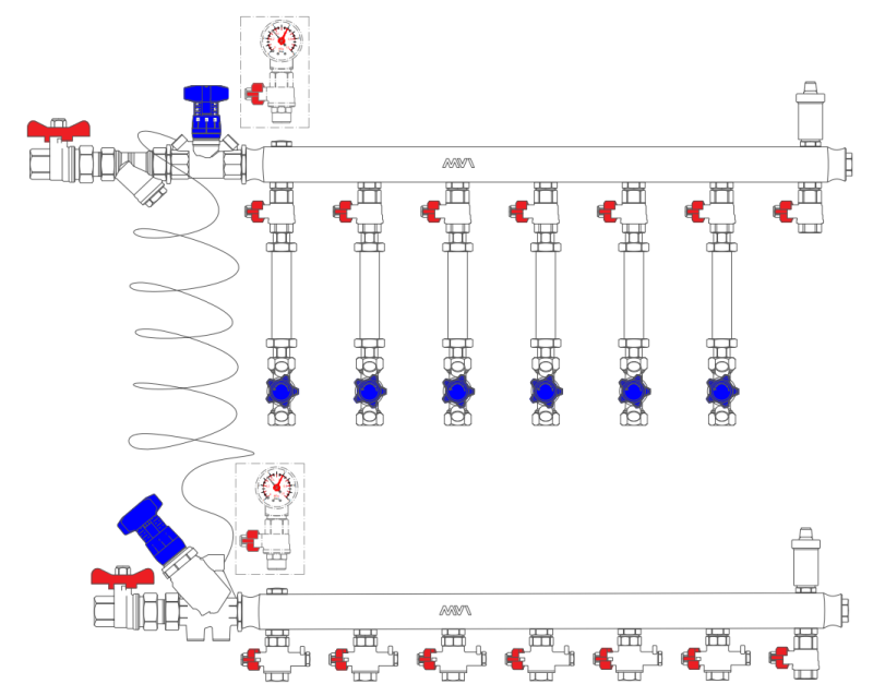 Узел коллекторный MF1-50S-25L-6-15-P(M)A