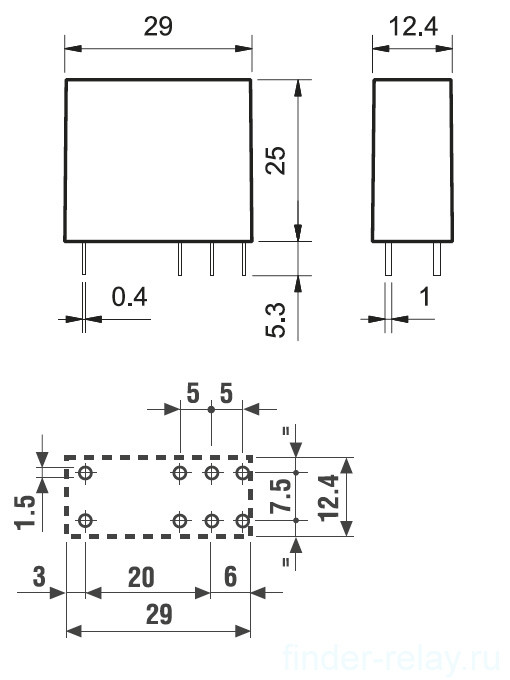 Миниатюрное реле 8А