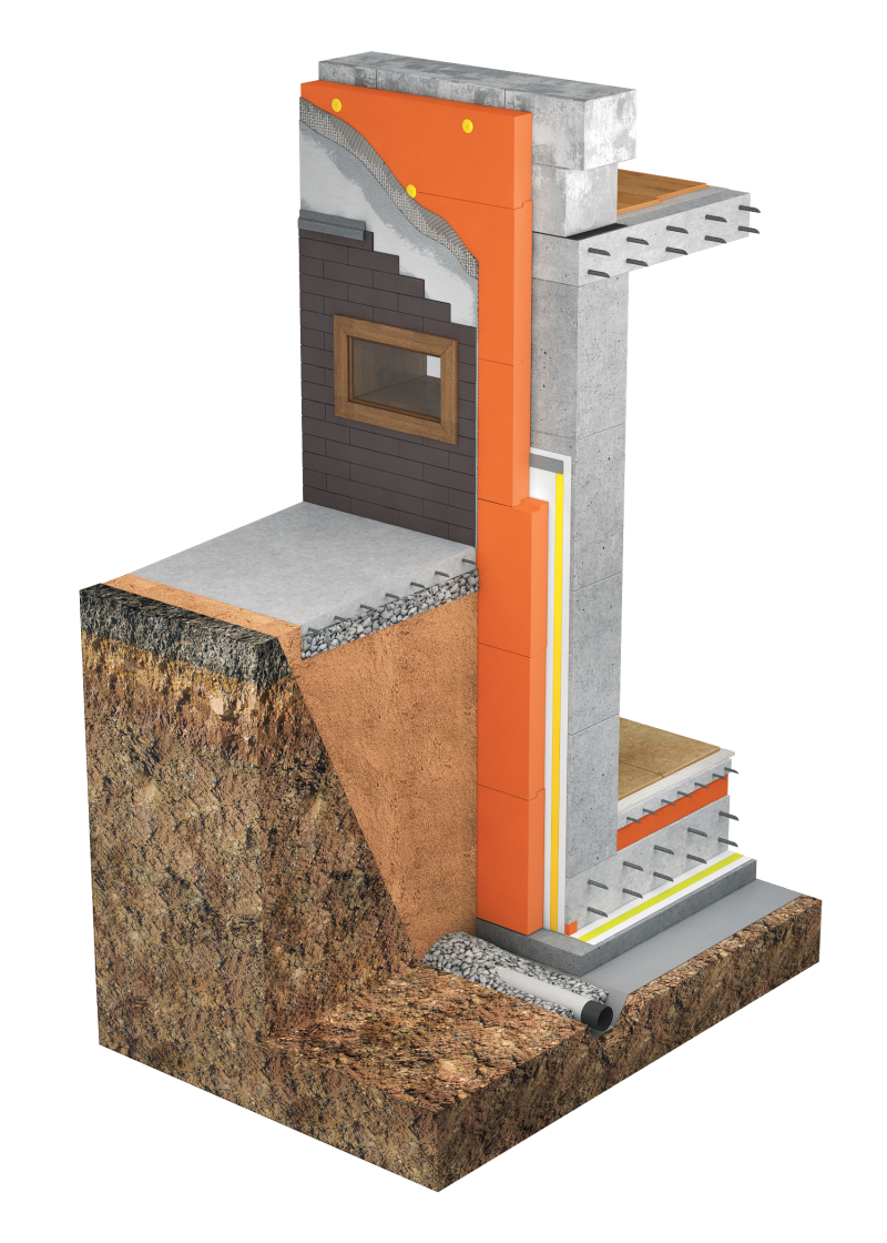 Стены цокольных этажей с ПВХ