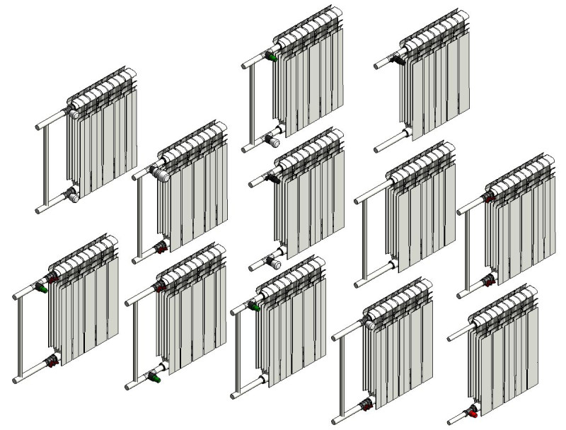 BIM-модель: Радиатор отопительный биметаллический секционный ГОСТ 31311,  Q=540 Вт скачать бесплатно