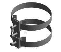 Двойной трубный хомут для изоляционной штанги 0-500 мм