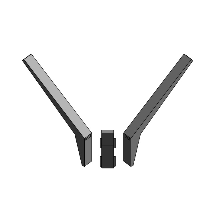 FENSYS/ Угловые насадки на 3D ограждение L 75°