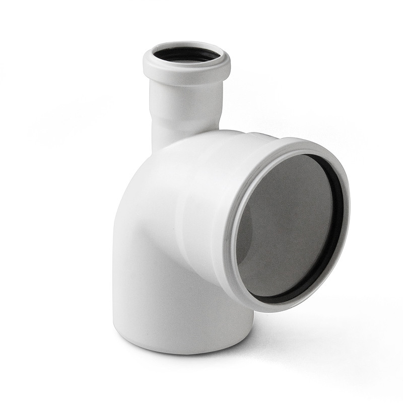 Отвод с выходом PRO AQUA Stilte (прямой) Белый