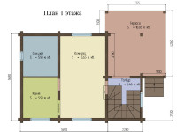 Дом из профилированного бруса Заимка №154