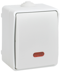 Выключатель FORS ОУ 1-кл 10А IP54 индикация