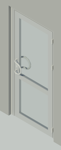 СИАЛ КП45 Одностворчатая дверь с отк. наружу на клеммах