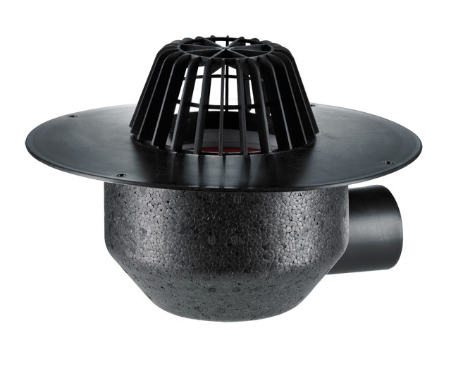 Кровельная воронка с корпусом из ПП горизонтальная HL64F