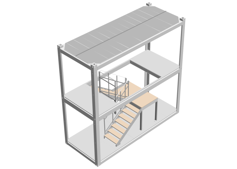 Блок контейнер с леcтнцией