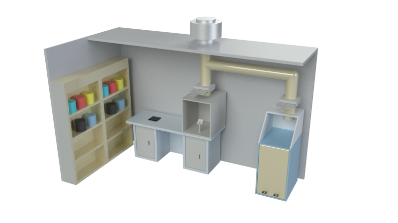 Комната для смешивания красок WDK-700