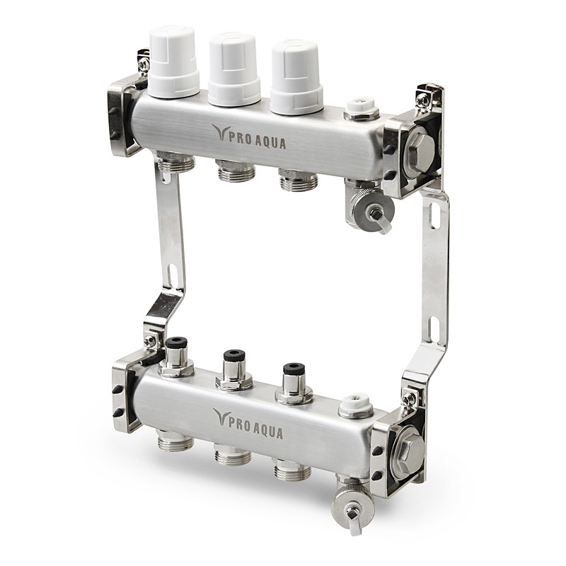 Коллект блок с регулировочн клап PRO AQUA R510.MB 3 отв