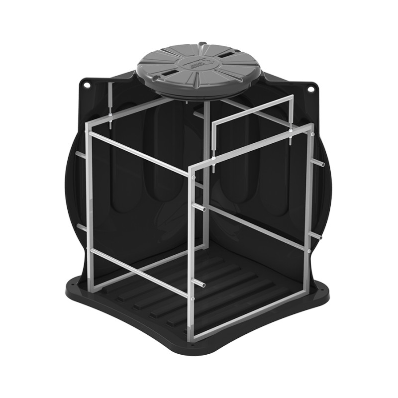 Колодец КС-5М с крышкой D780 мм с каркасом