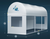 Шатер с арочной крышей 2х6м