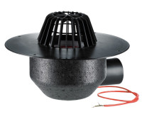 Кровельная воронка с электрообогревом горизонтальная HL64.1F