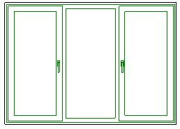 Окно трехстворчатое