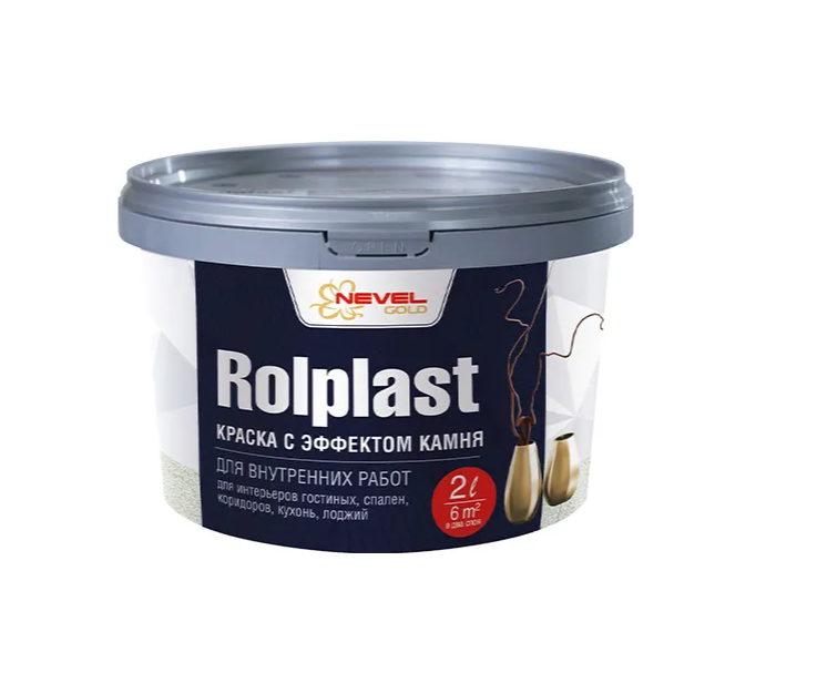 Краска с эффектом камня Rolplast