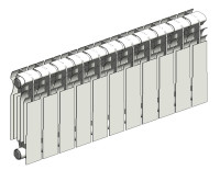 Биметаллический секционный радиатор «РБС-500/90»-11 П