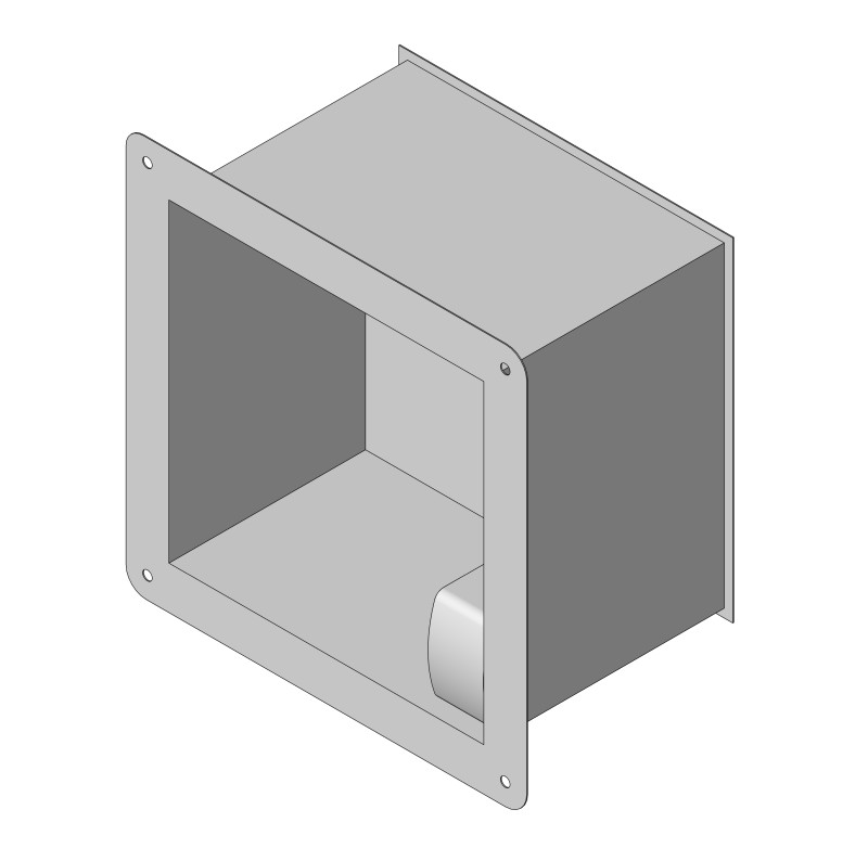 Клапан стеновой прямоугольный НЗ СЛ-КПП-С