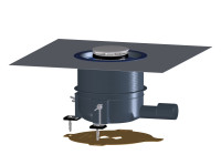 Сифон для плоского душевого поддона горизонтальный HL570