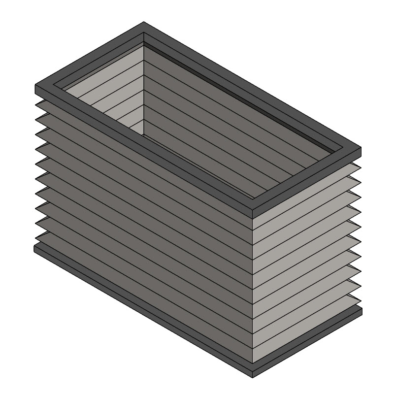 Противопожарная штора Гармошка E-60 (замкнутая)