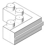 Угловой элемент щелевого диффузора наружный Модель X