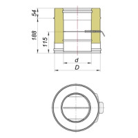 Задвижка выдвижная двухстенная