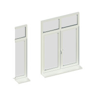 Окно 2-ств. комбинир.,с 2-ств. верх. светом, КВЕ_70 Эксперт