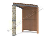 Пергола с габионом ПГ31