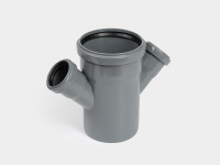 PP крестовина канализационная D110х50х50/45° СТАНДАРТ КОНТУР