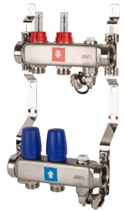 MVI Коллекторная группа с расходомерами и дренажным краном MS-7 2