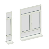 Окно 2-ств. комбинир., с верх. и ниж. светом, KÖMMERLING_76