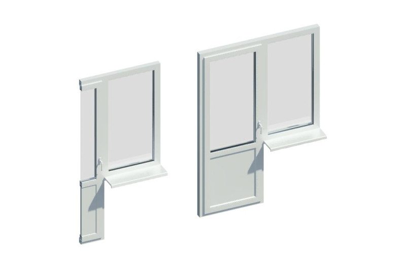 Балк. блок с 1-ств. окном справа BRUSBOX 70-6