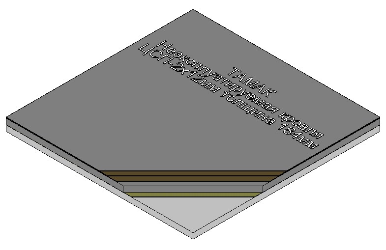 Неэксплуатируемая кровля 184мм с ЦСП-2х12мм