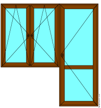 Балконный блок (с правой дверью) v68