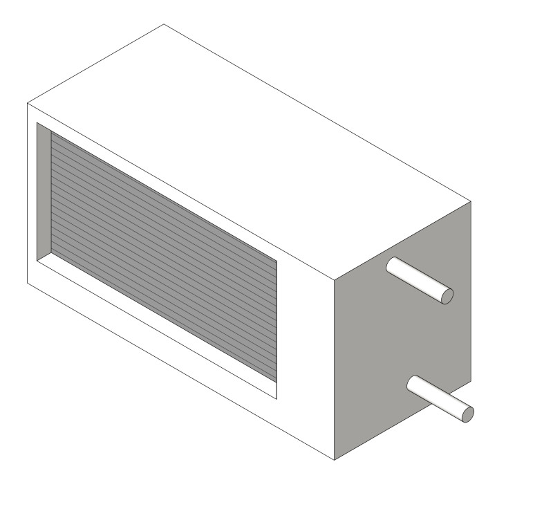 Воздухоохладитель водяной, прямоугольный, SPC-W