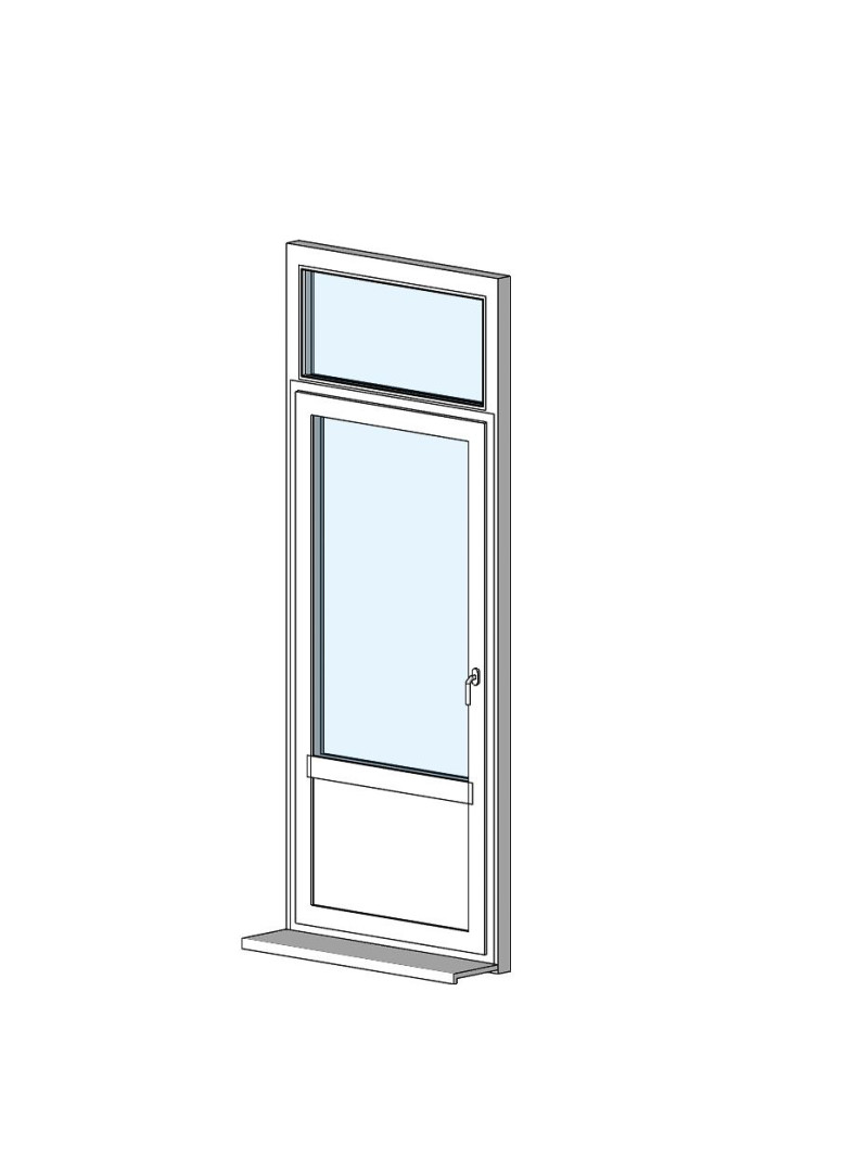 Дверь балконная с фрамугой сверху IVAPER 62