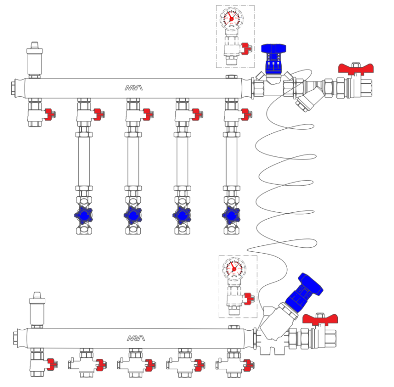 Узел коллекторный MF1-40S-25R-4-15-P(M)A