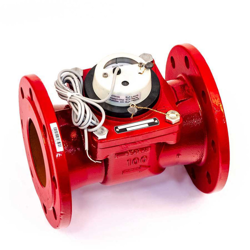 Турбинный счетчик воды ВСТН Ду100 Тепловодомер