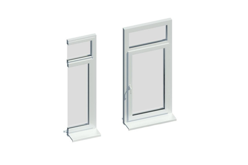 Окно 1-ств. с глух. частью сверху BRUSBOX ACLASS