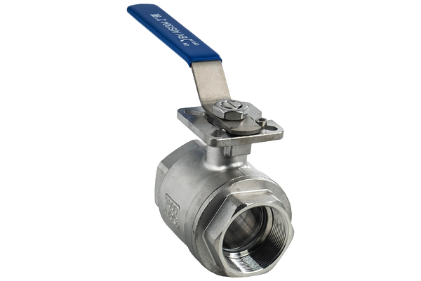 DN50 Кран шаровый муфтовый под привод нержавеющий