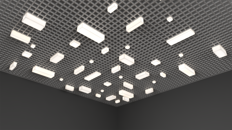 Серия LED светильников RVE-LBX-PLAZA под потолки Грильято