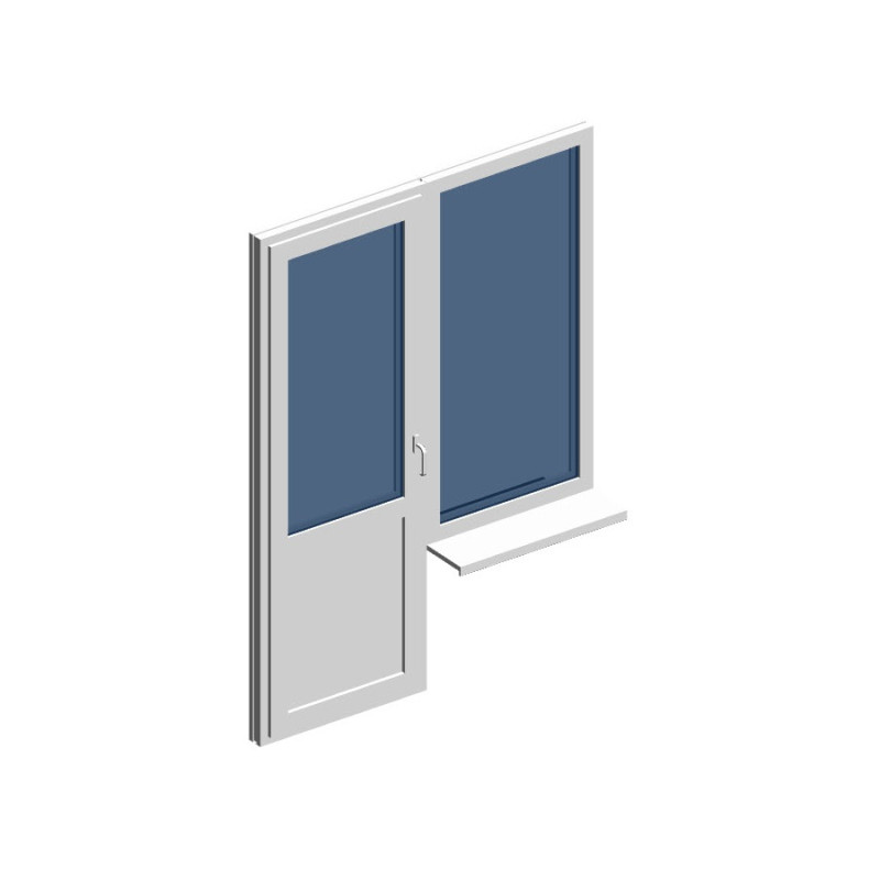 Балк. блок с 1-ств. окном справа Thermotech 752(кл.А)