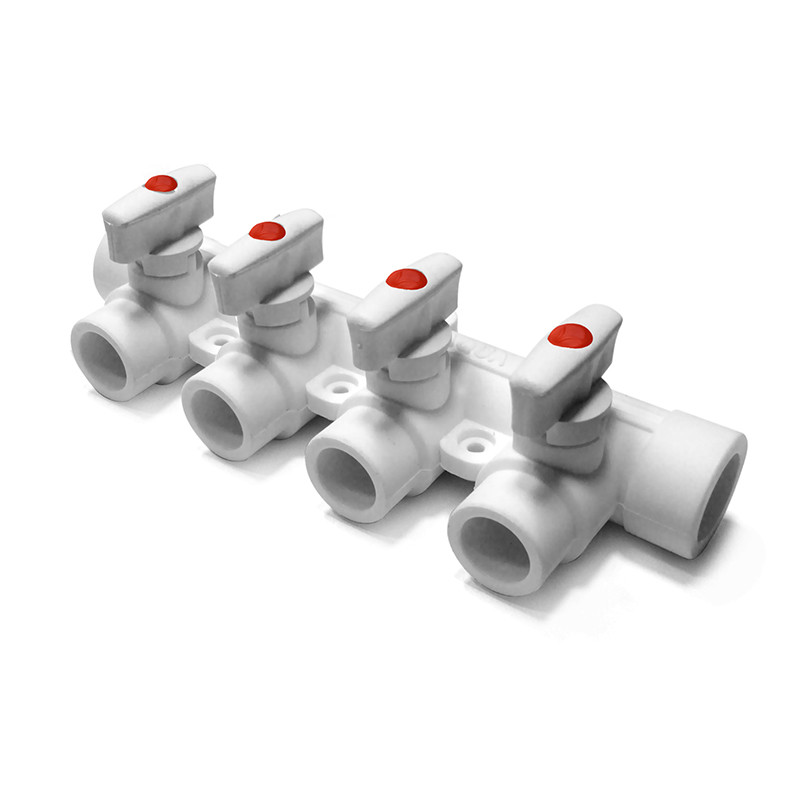 PP-R Коллектор с 4 выходами